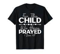 for This Child We Had Prayed Adoption Annonce T-Shirt Graphique avec Valeur, Homme, Noir, S