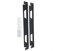 For Toughbuilt For Stacktech Lot de 2 ou 4 supports de montage muraux en fer robuste pour boîtes à outils, atelier, garage, organisation de rangement, finition noire, lot de 2 ou 4