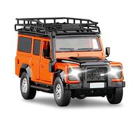 for Tout Nouveau Defender SUV Voiture 1 32 Simulation Alliage Moulage sous Pression Son Et Lumière Modèle Jouet Cadeau Voiture Miniature De Collection(Orange)