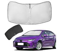 for Toyota 4Runner 2010-2023 Sun Shade Sunshade Windshield Cover - Double Layer Front Window Shade for 4Runner Custom Fit Sun Visor - 210T Retractable Shade Blocks UV Rays Car Accessories