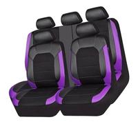 For Toyota for Land for Cruiser J7 J9 J12 J15 5-Seater Car Seat Covers Full Set, for PU Leather Front Rear Seat Protectors Breathable Cushion Accessories(E/Purple)