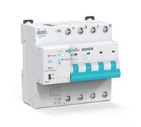 For Tuya Disjoncteur de mesure à distance WiFi pour Smart Life 63 A avec protection et surveillance complètes (4P)