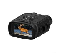 For Vision Jumelles numériques avec écran LCD, zoom optique, zoom numérique 8x, projecteur LED infrarouge réglable pour une utilisation nocturne, pour observation des oiseaux (noir 4K)