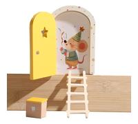 for Wall - Wooden Tiny House Doors,Home Decoration for Occasions: Featuring A Blend of Miniature Arcw School Offices Dormitory Apartment Holiday Birthday Party Weekday Christmas