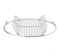 For Weber Barbecue à charbon de bois rond de 43,2 cm, grille de cuisson pliable en acier inoxydable avec couvercle rabattable pour un charbon de bois facile, grille de barbecue résistante à la rouille