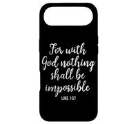 for with God Nothing Shall Be Impossible Écriture Bible Her Coque pour iPhone Air