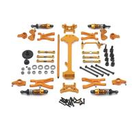 For WLtoys 1/18 A959 A949 A969 A979 K929 Pièces Voiture RC Mise Niveau En Métal Pour Bras Oscillant Coupelle Direction Kit Damortisseur PièCes D'Amortisseur(Yellow)