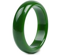 for Women, Chinese Natural Green Jade Emerald Bracelets, Classic Jade Bangles for Women Round Party Fine Jewelry Gifts, with Box, 56-62Mm,60Mm