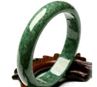 for Women, Natural Green, Genuine Grade A Jadeite Br for Women, Natural Green, Genuine Grade A Jadeite Bracelets with Jewelry Box,Vert Foncé - 60 Mm