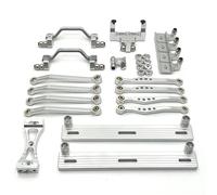 for WPL C64 C64-1 châssis métallique biellette de Liaison Tige de Traction Support pédale latérale Amortisseur Ensemble 1/16 RC Voiture Mise à Niveau pièces Accessoires(White)