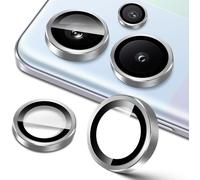 For Xiaomi Note 13 Pro Plus 5g Camera Protection, 9h Individual Lens Screen Protectors, Metal Ring + Tempered Glass, Hd Anti-Scratch Protector Film - Silver