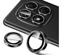 For Xiaomi Note 14 Pro 5g/Poco X7 5g Camera Protection, 9h Individual Lens Screen Protectors, Metal Ring + Tempered Glass, Anti-Scratch Hd Protector Film \ Black