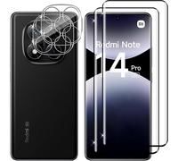 For Xiaomi Note 14 Pro 5g/Poco X7 5g Tempered Glass, 2+2 Pieces 3d Screen Protector + Rear Camera Protector Film, 9h Hardness Anti-Scratch Hd Tempered Glass Screen Protectors