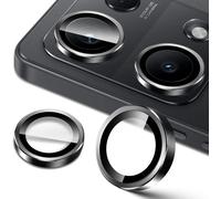 For Xiaomi Note 14s Camera Protection, 9h Individual Lens Screen Protectors, Metal Ring + Tempered Glass, Hd Anti-Scratch Protector Film \ Black