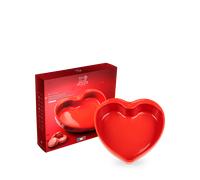 PEUGEOT - Appolia Plat Four En Céramique Coeur - Grand Modèle - 25,8 cm x 25 cm x 60 cm - Contenance : 1,7 L - Garanti 10 Ans - Fabrication Française - Coloris Rouge