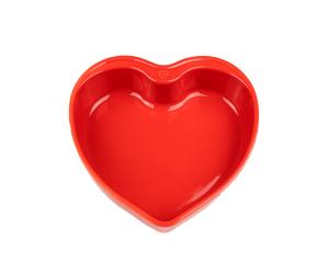 For you plat four céramique coeur rouge