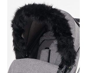 For-Your-Little-One Fourrure pour landau compatible pour chien, Noir