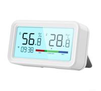 For Zigbee Capteur d'humidité et de température pour Tuya pour maison intelligente, thermomètre hygromètre sans fil avec écran rétroéclairé, alertes en temps réel et contrôle vocal via Alexa