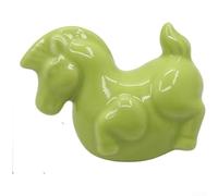 FOR ZODIAC Bouton de placard en céramique - 31 mm de diamètre × 57 mm de hauteur Vert clair/Bleu/Rose/Jaune/Blanc/Beige Poignée en laiton pour armoires, meubles TV et armoires à chaussures (1366, vert