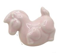 FOR ZODIAC Bouton de placard en céramique - 31 mm de diamètre × 57 mm de hauteur Vert clair/Bleu/Rose/Jaune/Blanc/Beige Poignée en laiton pour armoires, meubles TV et armoires à chaussures (1366 rose