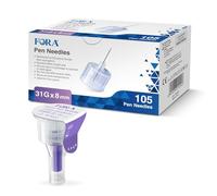 FORA Lot de 105 aiguilles pour stylo 31G 8 mm
