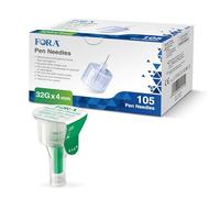 FORA Lot de 105 aiguilles pour stylo 32G 4 mm