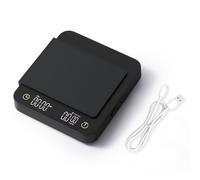 Foraco Mini balance à café avec minuterie, rechargeable, balance précise 3 kg/0,1 g pour expresso et pour-over, balance de cuisine numérique portable avec chronométrage automatique