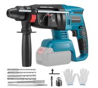 Forage à marteau de batterie de système professionnel 18 V, Haedswer compatible avec la batterie Makita 18 V et 10 broches de forage, poignée anti-vibration et accouplement de sécurité