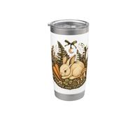 FORAGE AND FLOURISH Lapin Carottes Fougères Gobelet isotherme en acier inoxydable double paroi