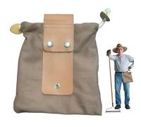 Foraging Bag - 1x Waxed Canvas Foraging Pouch | Plant Collecting Pouch, Wild Herbs Carrier, Polyester Bushcraft Belt Storage with Drawstring, Portable Bushcraft Mushroom Hunting for Travel Camping