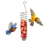 Foraging Bird Feeder, Cage Food Holder Dispenser, 1.77 * 1.77 * 9.06 in Hanging Cup with Secure Lock, Durable Treat Container, Pet Feeders with Interactive Design, Bird Feeder for Parrot Cage