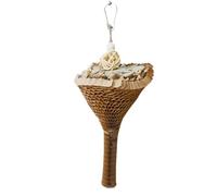 Foraging Shredder Toy, Cone Design Bird Toys, Colorful Parrot Cage Accessories, Hanging Bird with Hook, 13x3.93inch Enrichment for Small to Medium Parrot Birds