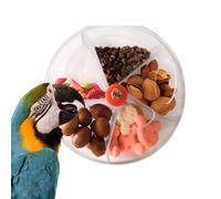 Foraging Toys for Birds, Creative Parrot Foraging Toys, ABS Parrots Chewing Toy, Intelligence Development Training Tool, Compartmented Food Box, Interactive Wheel Feeder, 13x13cm