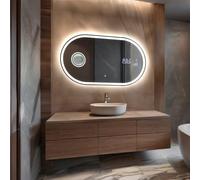 FORAM Miroir 100x70 cm Oval POK230 gl1x33, LED, sur Mesure