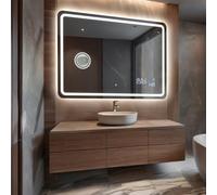 FORAM Miroir 150x100 cm Rond ZOA143 gl1x33, LED, sur Mesure