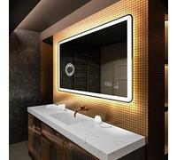 FORAM Moderne Miroir avec LED Illumination Salle de Bain avec Accessoires - sur Mesure - LED Lumineux Miroir avec Éclairage intégré L59