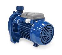 FORAS KM86 Silent Pompe centrifuge - 0,8 CV 230 V Pompe électrique silencieuse monophasée pour la maison et le jardin, débit max. 90 l/min, tête de 25,8 m, pompe en fonte à une seule roue pour un