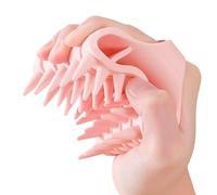 Forateur de cheveux en silicone élastique : brosse de massage en silicone humide et sèche manuelle pour bain de douche