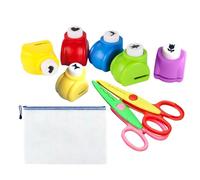Foratrice Per Bambini - Metallo 3x3cm Set Per Punzonatura Creativa Con Taglierini With Custodia Inclusa, Lavoretti Scuola, Biglietti Fai Da Te, Ritagli Scrapbooking Ufficio, Aula