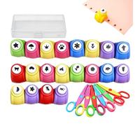 Foratrice Per Bambini Set de poinçonnage créatif en métal avec Taglierini avec garde incluse, Lavoretti Scuola, Biglietti Fai Da Te, Ritagli Scrapbooking Ufficio, salle de classe 3 x 3 cm