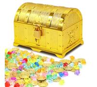 Forbabe Coffre au trésor avec pièces d'or pirates diamant