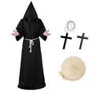 Forbabe Costume de moine, costume de moine pour homme, pour carnaval, carnaval, Halloween, costume classique de moine pour homme