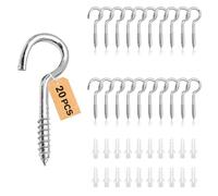 Forbabe Lot de 20 petits crochets à visser en acier inoxydable 304 avec filetage pour l'extérieur M3-40 mm