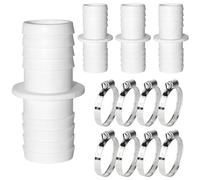 Forbabe Lot de 4 adaptateurs de piscine 32 à 32 mm, raccord de tuyau 32 à 32 mm avec colliers de serrage en acier inoxydable (32-32 mm)