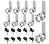 Forbabe Serrure Boite aux Lettres 20mm, 10 Serrure Boite aux Lettres avec Clés, une clé Contrôle une Serrure, Adaptées Epaisseur de Porte Maximale de 16mm