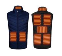 forbany Heatcore V215 - Veste Chauffante sans Manches Homme,12h de Confort Thermique Durable, Tissu Coupe-Vent Anti-Tempête (FR/ES, Alpha/lettres, L, Taille normale, Taille normale, Bleu)