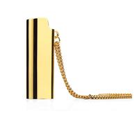 Forbestest Or argent en alliage léger cas Hiphop Collier léger Shell Pendentif en métal cou longue chaîne Choker