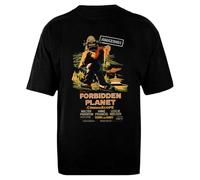 Forbidden Planet Poster T-Shirt Noir Unisexe Baggy Fit Tee