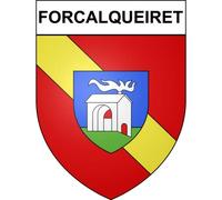 Forcalqueiret 83 ville sticker blason écusson autocollant adhésif - Taille : 12 cm