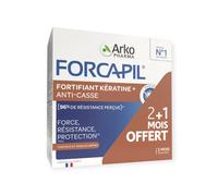 Arkopharma Forcapil Fortifiant Kératine+ Programme 3 mois 120 + 60 Gélules
